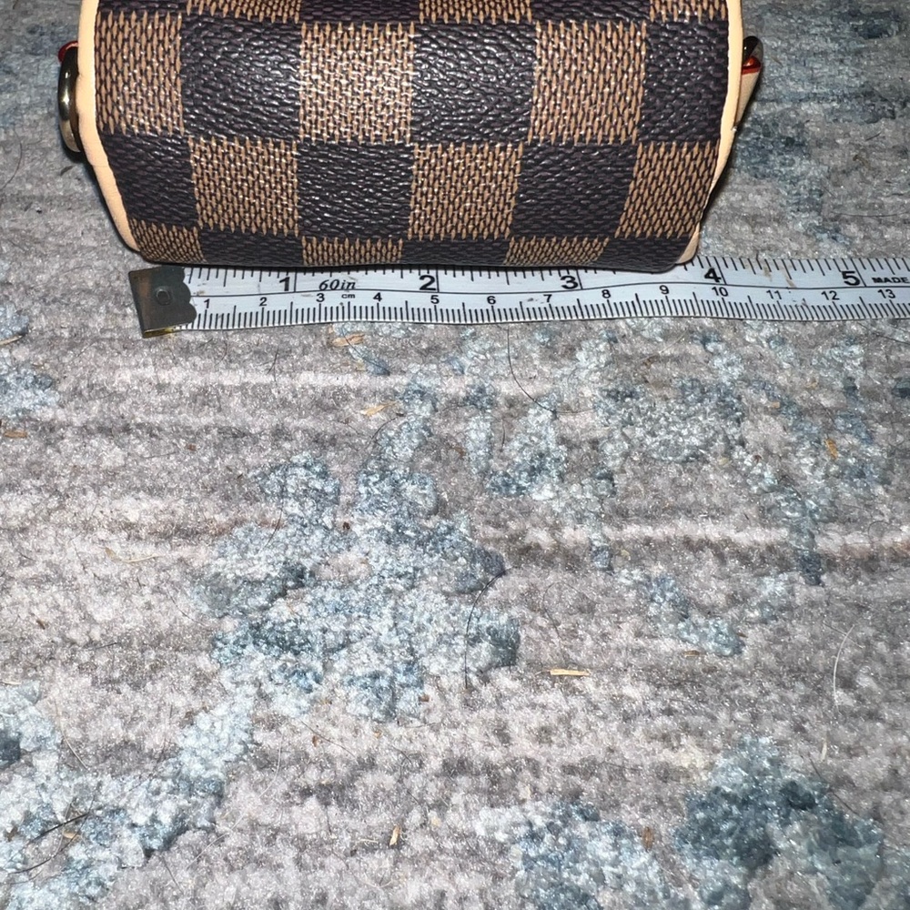 Checkered Mini Bag - Brown and Tan - Picture 3 of 4